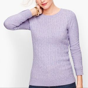 NWT TALBOTS CLASSIC CABLE DONEGAL SWEATER (M)